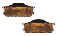 Parking light lamp lens & housing pair set (driver & passenger side, qty 2)