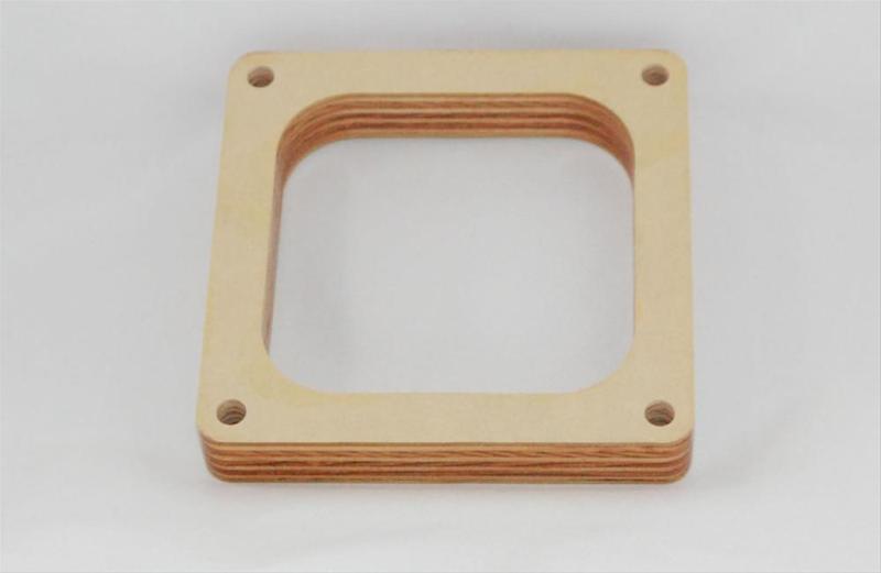 Aed birchwood carburetor spacer 4-barrel dominator 1" wood open 6171