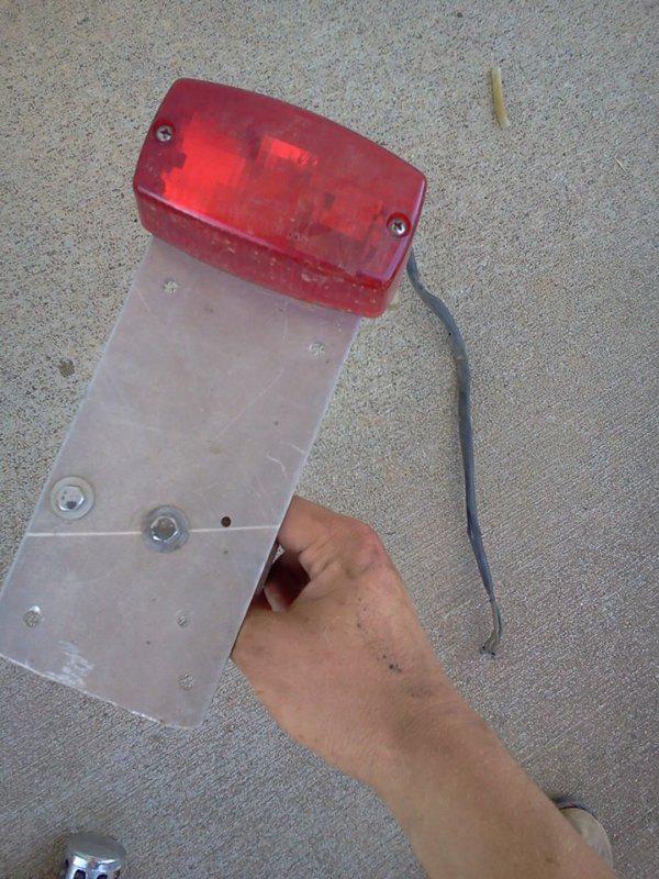 Custom tag bracket rat bike ratrod style tag and tail light