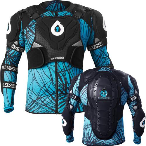 Sixsixone evo protective pressure suit black/blue small mx mtb bmx great brand