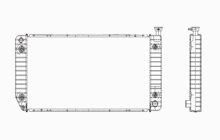 Replacement radiator 95-00 chevy c/k pickup automatic / manual 5.7l v8 52481442