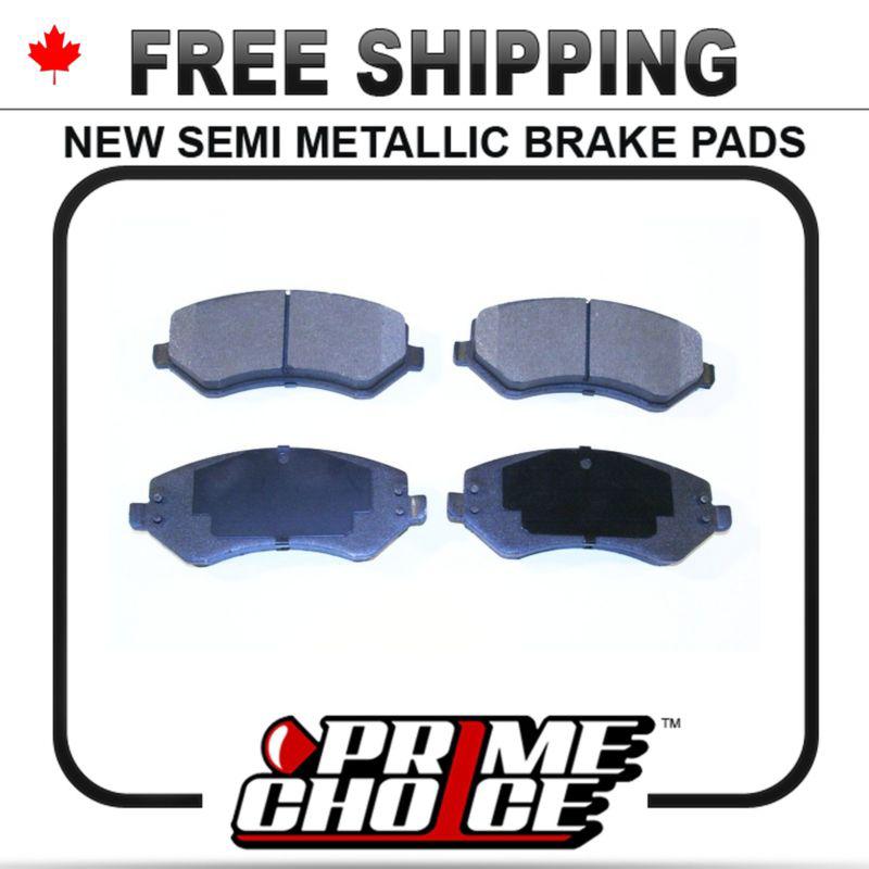 New premium complete set of front metallic disc brake pads with shims