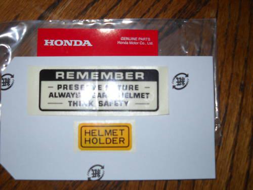 Honda (nos) saftey decal tank and helmet cb350/750/ct70