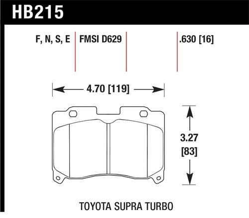 Hawk performance hb215f.630 disc brake pad 93-98 supra