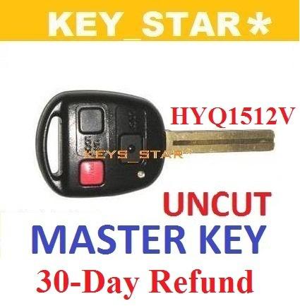 Uncut 1998 - 2002 lexus lx470 lx 470 master key remote fob + free program (worn)