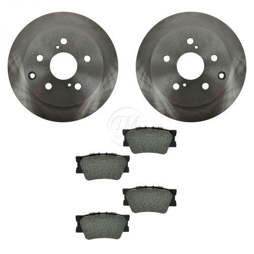 Lexus hs250h toyota rav4 rear metallic brake pads & 2 disc rotors set kit