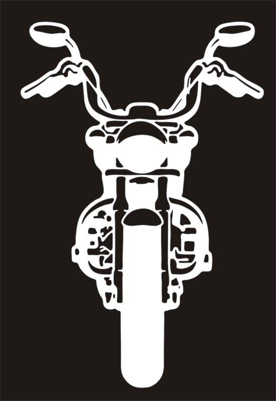 Harley fatboy motorcycle biker vinyl decal car window sticker