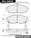 Centric parts 301.04650 front premium ceramic pads