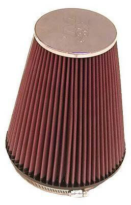 K&n air filter element round tapered cotton gauze red 6" diameter inlet ea