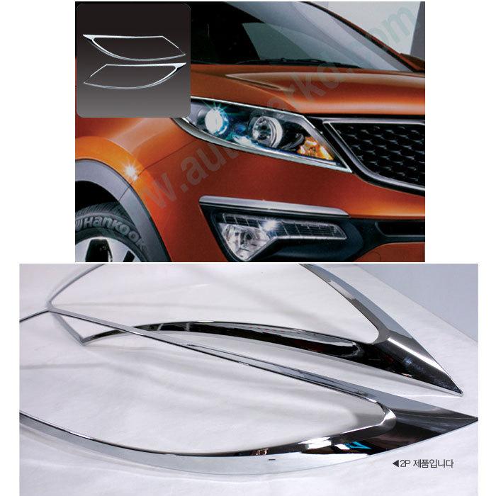 2011 2012 sportage r chrome head light lamp cover molding trim car k-953