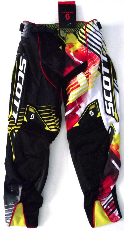 Scott  motocross mx atv racing pants size 30 new 450 tangent red/yellow