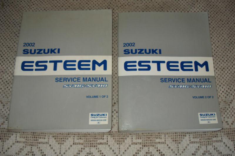 2002 suzuki esteem service manual set shop books original repair sy416 sy418