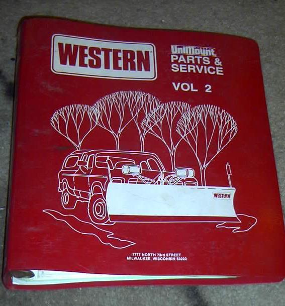 1996 western snow plow parts & service manual uni mount isarmatic