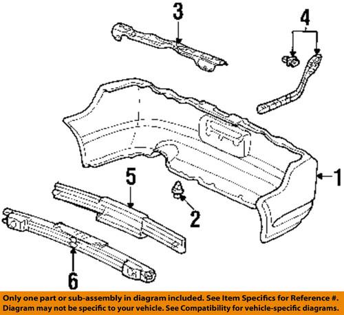 Acura oem 71598s6m013 rear bumper-side bracket