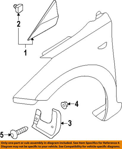 Hyundai oem 861803x000 fender-pillar molding