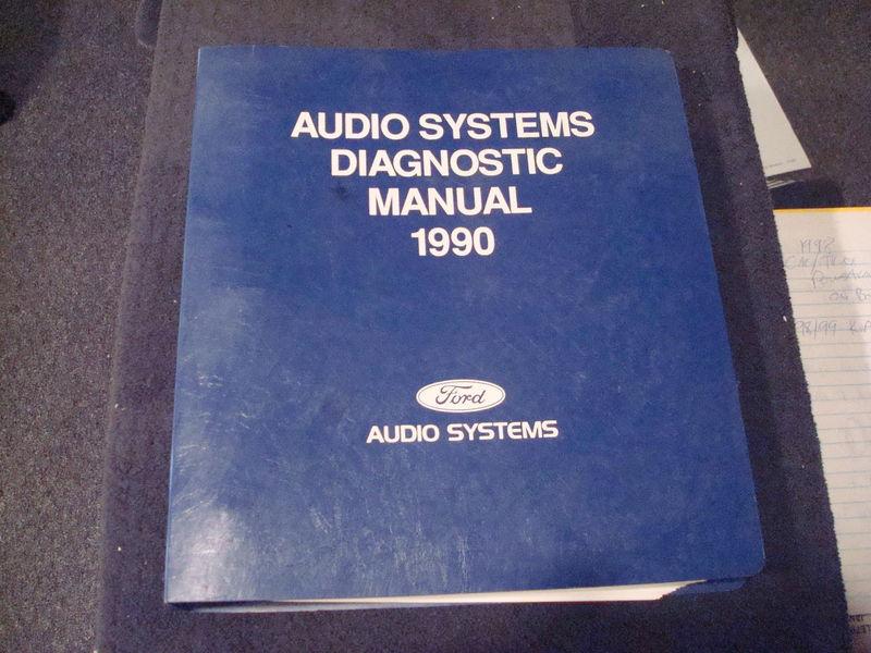 1990 ford car/truck/mustang/radio/audio system diagnostic shop repair manual 