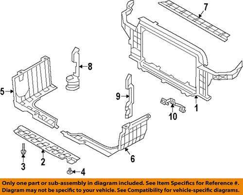 Hyundai oem 291202v000 radiator support-splash shield