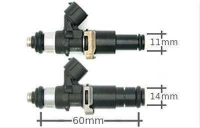 Deatschwerks fuel injectors ev14 200 lbs./hr. 60mm length set of 4 16s1322004