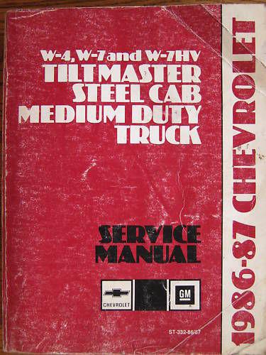 1986 1987 chevy medium duty truck service manual original