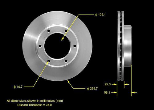 Bendix prt1661 front brake rotor/disc-disc brake rotor