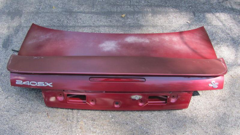 1995-1998 nissan 240sx trunk lid with spoiler  and emblems s14 oem straight