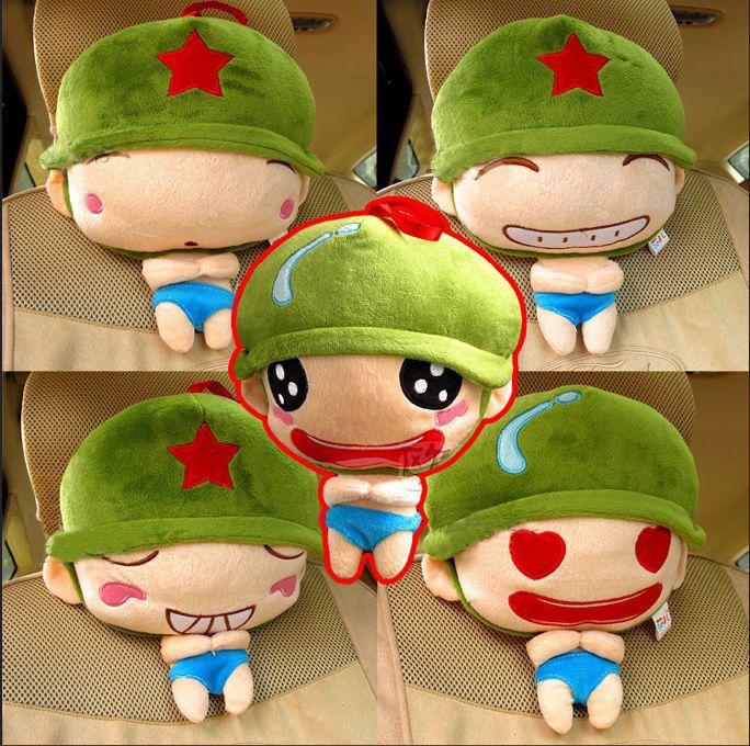 Multi models cute gun boy neck head rest cushion pillow for car auto seat 1 pc