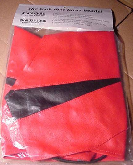 1998 suzuki gsxr 600 tank bra red & black second look sportbike covers skins