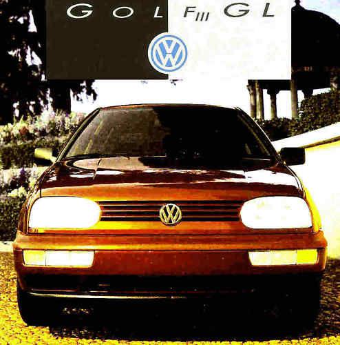 1993 vw golf factory brochure-volkswagen golf iii gl