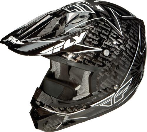 Fly racing aurora motorcycle helmet black x-small