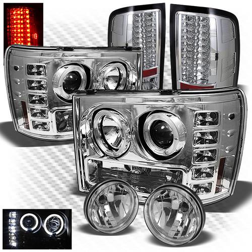 07-13 sierra projector headlights + philips-led perform tail lights + fog lights