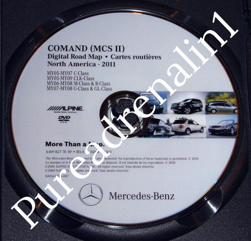 05 2006 2007 mercedes c230 c240 c280 c320 c55 amg navigation map cd dvd 2011 8.0