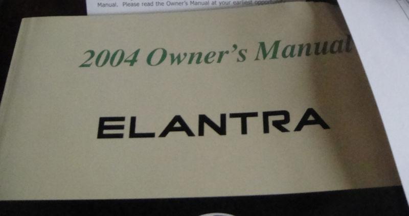 2004 " hyundai elantra" owners warranty manual  (1) book