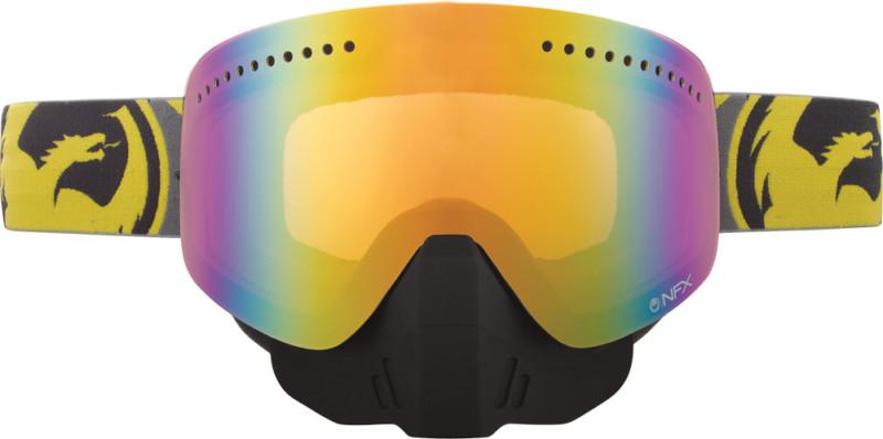 Dragon alliance nfx snow goggles flair/gold ion lens