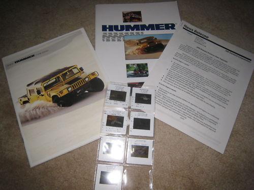 2000 hummer h1 am general media press kit sales brochure information literature