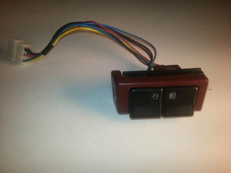 1984 1985 mazda rx7 rear window wiper switch and defroster switch in red oem