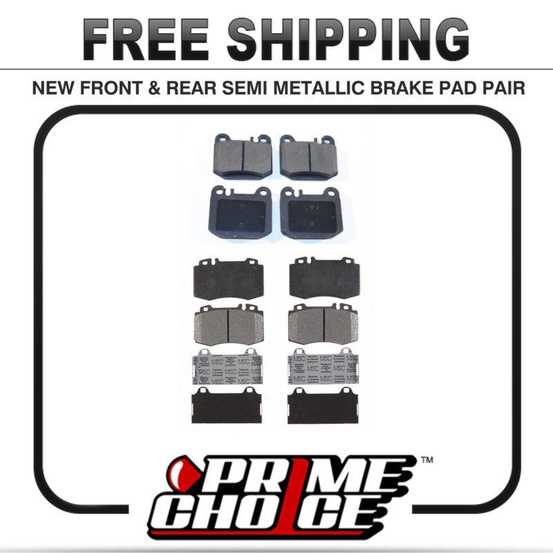 Premium front & rear metallic disc brake pads 2 full complete sets 4 pair 8 pads