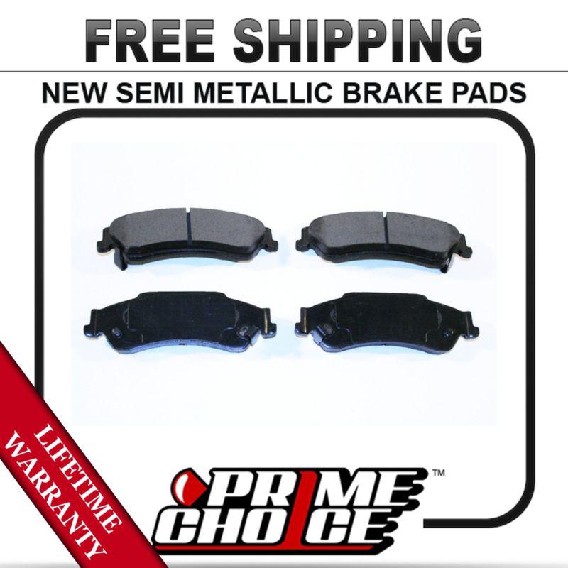 Rear semi metallic disc brake pad kit full set with lifetime warranty