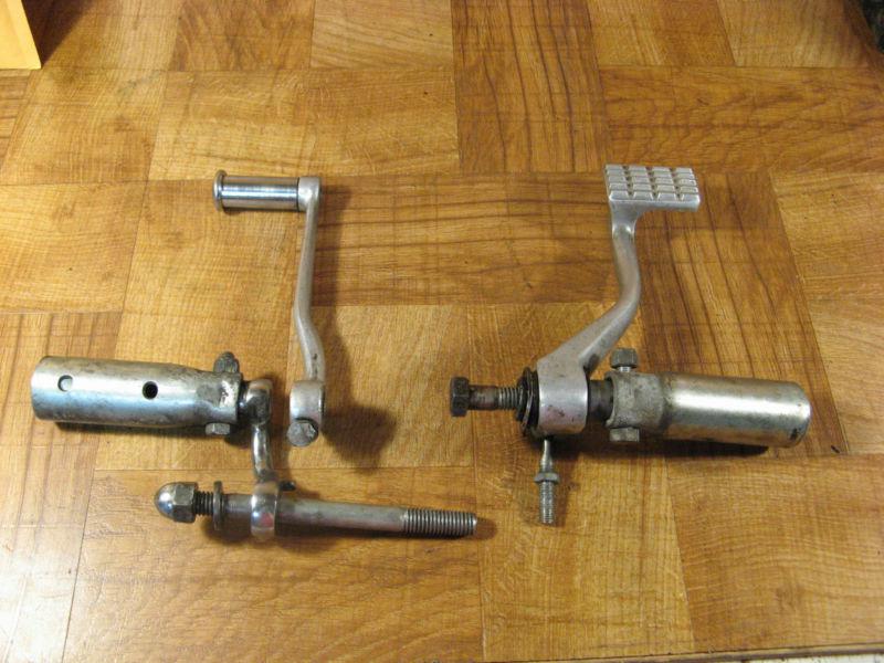 80-85 ironhead sportster mid controls foot-pegs brake shift lever harley oem-80