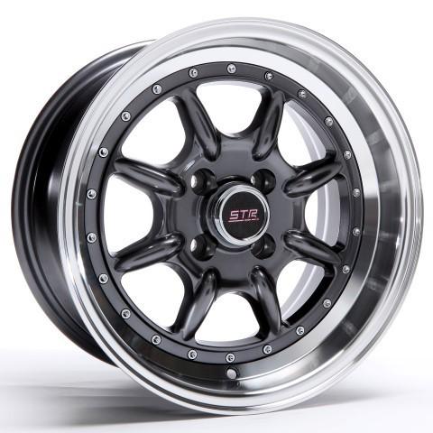 16'' str 504 gun metal machine lip 16x8 4x100 +20 dc2 da integra ek eg  honda