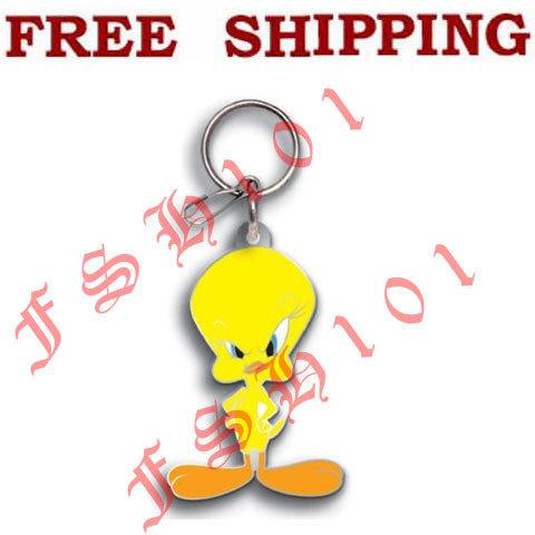 Brand new classic cartoon looney tunes tweety bird metal key chain