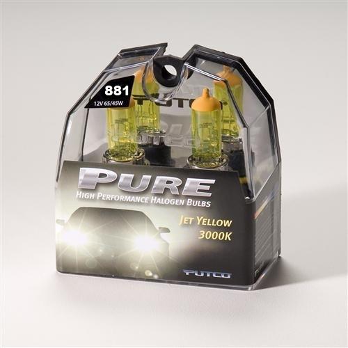 230881jy putco halogen headlight bulbs 881 - jet yellow