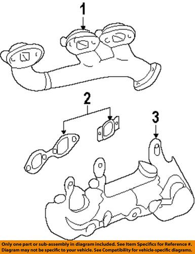 Gm oem 89017812 exhaust manifold gaskets/exhaust manifold gasket