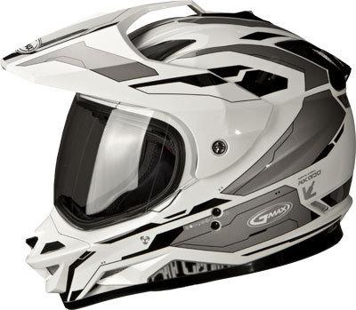 Gmax gm11d dual sport helmet white/silver x g5111017 tc-15