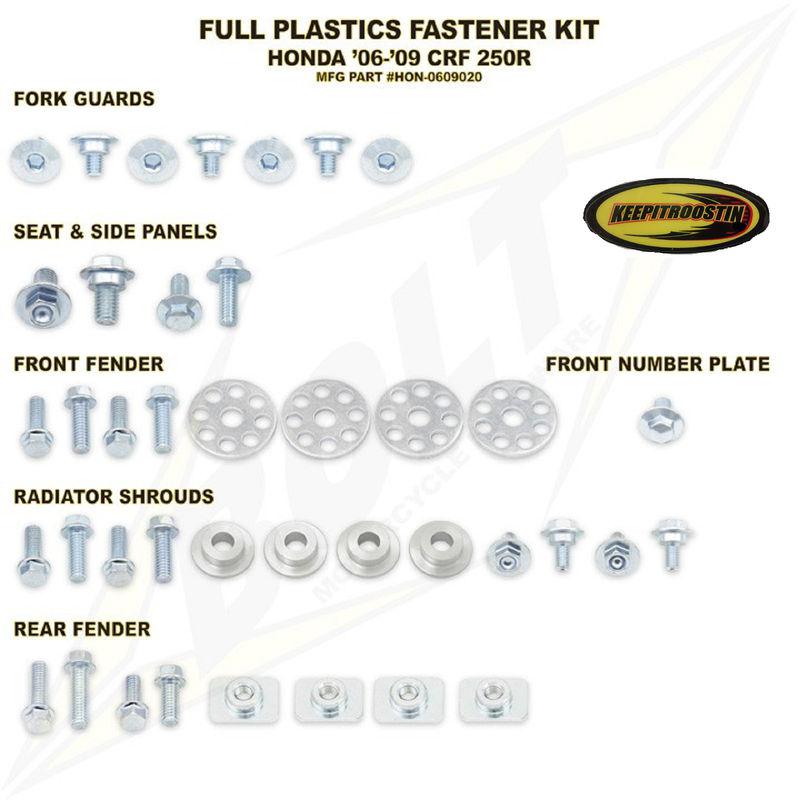 Plastic bolt kit for honda crf 250 2010 2011 2012  crf250r crf250