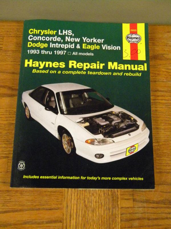 Haynes car repair manual 25025 -chrysler dodge eagle 1993-1997 concorde intrepid