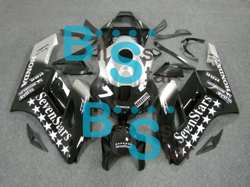 Black silver star fairing fit cbr 1000 rr  cbr1000rr 04-05 2004-2005 set 4 w6