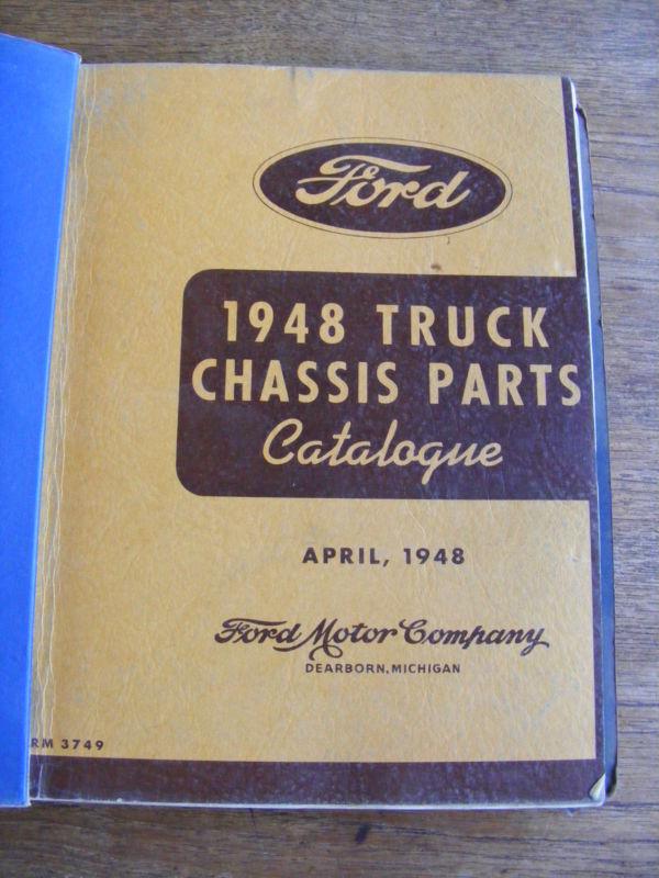 Ford 1948 truck chassis parts catalogue catalog  - original