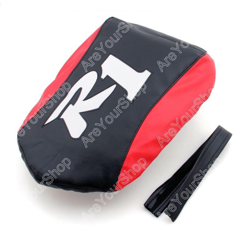 Passenger rear pu leather seat cowl cover pillon yamaha r1 2004-2006 "r1" red