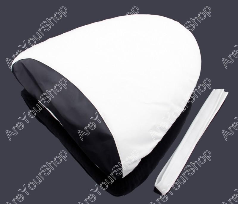 Passenger rear pu leather seat cowl cover pillon kawasaki zx10r 2004-2005 white