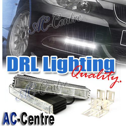 White 10 led drl daytime running light remote kit toyota corolla camry yaris